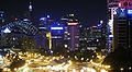 North Sydney at night (foreground) with the CBD skyline behind