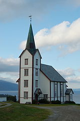 English: Vestvik/Framverran Church (wood 1905).