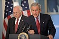 George W. Bush with Dick Cheney at the U.S. State Department, August 14, 2006