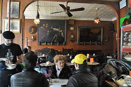 Inside the Caffe Reggio, established 1927