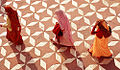 Girls with Sari in Taj Mahal, India