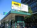 Tram stop in the center of Helsinki