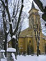 church on the main square of Stará Ľubovňa