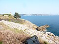 Les falaises et le sentier littoral (GR 34) entre le rocher "Doigt de Dieu" et Port Manec'h 2.