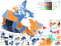 Canadian federal election 2011 - Winning party vote by riding