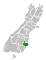 Map of Dunedin City in the South Island; own work