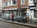 Street Tram stop in Brussels