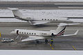 two planes on snowy ramp