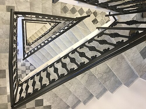 triangular stairwell, Genoa Italy