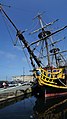 Three masts "Etoile du Roy"in the port of Saint-Malo
