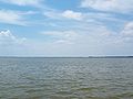 Lake Eustis. Looking west from the Lakewalk.