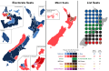 New Zealand general election 2014 - Winning party vote by constituency & regional seats