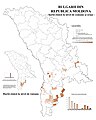 Ponderea bulgarilor în Republica Moldova la nivel de comune