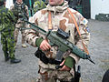 Ak 5D seen here with an Aimpoint red dot sight attached