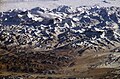 Part of the Himalayas, showing many individual ridges and peaks