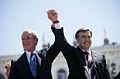 Mikhail Saakashvili, 3rd President of Georgia, with George W. Bush