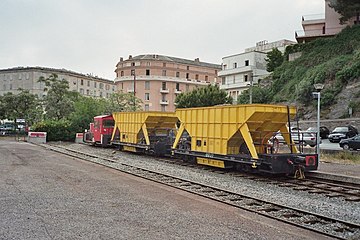 Gueterwagen zum Transport von Schotter