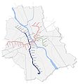 Complete plan of Warsaw Metro lines before 2006