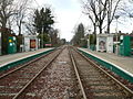 Morden Road tram stop - looking west