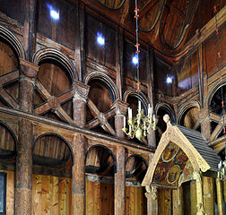 English: Hopperstad stave church, interior