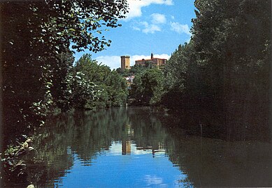 Vista de Monforte desde o río Cabe