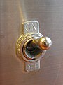 A toggle switch in the "on" position