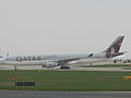 Airbus A330-300 A7-AEG at Manchester Airport