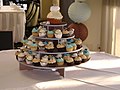 Cupcake tower at a friend's wedding