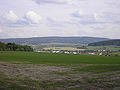 Blick von einer Höhe nahe Wümbach zum Langen Berg