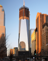 1 WTC on January 28, 2012. Glass has been placed higher than 7 WTC.