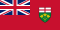 The flag of Ontario Le drapeau d'Ontario
