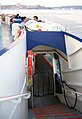 Halifax (HRM) ferry, close-up shot of stairs leading to lower deck