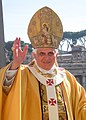 In Rome Blessing crowd in St. Peter's Square on Oct. 12, 2008