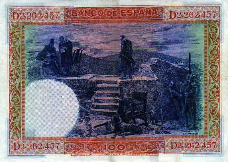 File:Billet 100 Pesetas Verso Philippe-II.jpg