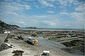 The oyster harvest from the pier at Cancale, Brittany