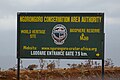 Ngorongoro roadsign