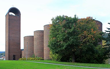 English: Åssiden Ch, Drammen (brick 1967)