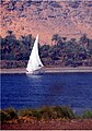 A Felluca or dhow (traditional Middle Eastern sailing boat)