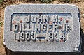 John Dillinger's grave at Crown Hill National Cemetery