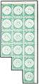 80c green corner 'Ferrer' block of 15, 1856 issue, unused