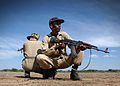 Ethiopian soldier is armed with an AKM