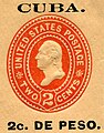 on 1899 stamped envelope overprinted for Cuba