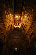 : A room whose walls are made of pieces of glass, called Sis Mahal, Mehrangarh Fort, Jodhpur, India. Author: Dola Das