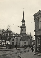 Bakke Church in Trondheim, before relocation