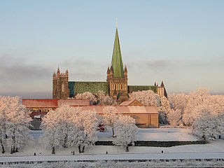 Nidaros Cathedral in winter