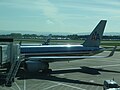 Boeing 757-200 N195AN at Manchester Airport Gate 55