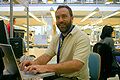 Jimmy Wales at the first Wikipedia Academy, Göttingen 2006