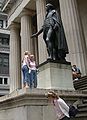 statue of Washington at Federal Hall on Wall Street in Manhattan