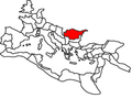 Roman Empire, Dacia province highlited