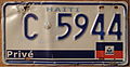 Registration plate for private vehicles